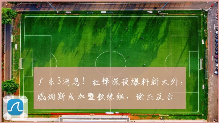 广东3消息！杜锋深夜爆料新大外，威姆斯或加盟教练组，徐杰反击